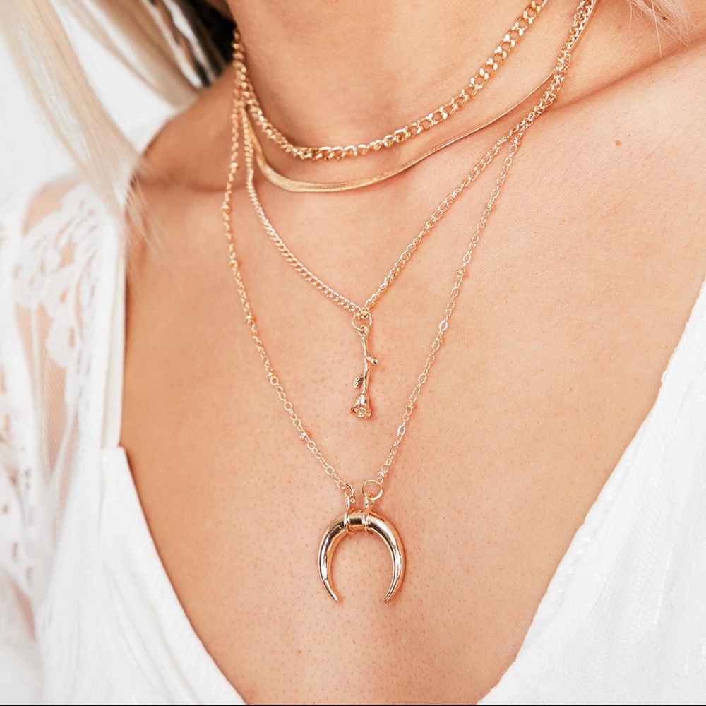 Dollskill gold layered necklace